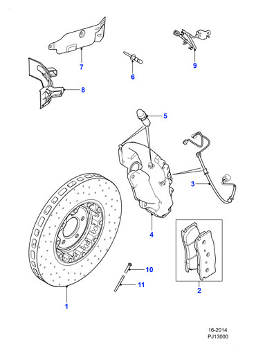 Jaguar genuine disc shield - jaguar,