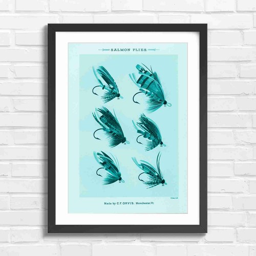 Vintage salmon fly - fishing, art