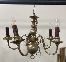 Antique Flemish Brass 5 Arm