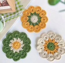 3 x Handmade Crochet Flower