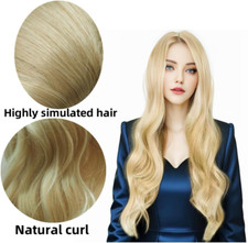 Womens Blonde Long Curly Wigs