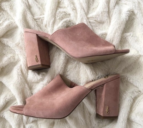 Sam edelman pink suede block - sam,