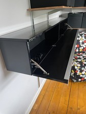 Ikea Black Gloss Besta Burs DVD/Wall Unit