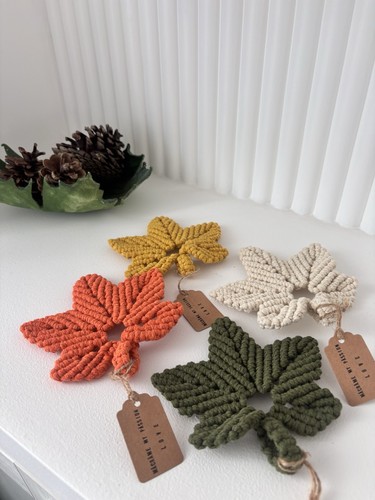 Handmade macrame leaf - handmade,