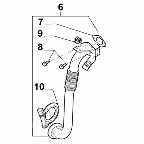 Genuine egr pipe fiat 500 - egr,