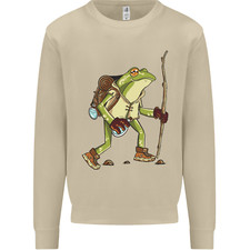 Trekking Hiking Rambling Frog Toad Funny Mens Sweatshirt Jumper