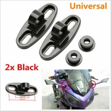 2x Black Motorcycle CNC