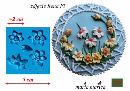 Silicone mold small flowers - small,