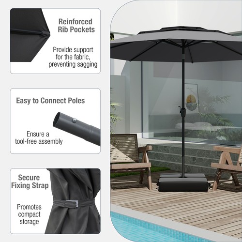 Umbrella gray 295 tier - umbrella-gray,