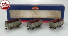 OO Gauge Bachmann Set Of 3 16T Mineral Wagon BR Grey Weathered (Min-1)