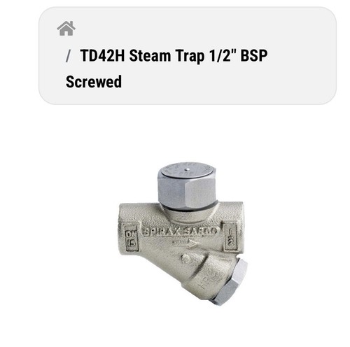 Spirax sarco td42h steam - sarco, trap
