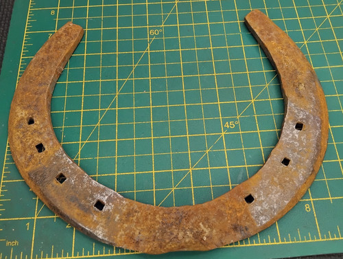 Vintage cart horse shoe x - cart, 9"