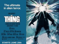 THE THING 1982 UK subway poster quad print 30x40" John Carpenter Kurt Russell