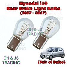 For Hyundai i10 Rear Brake Light Bulbs Pair of Stop Tail Lights i 10 (07-17)