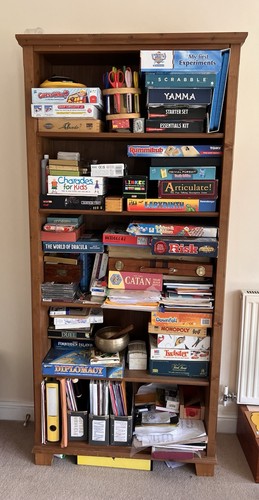Ikea wooden bookcase display - wooden,