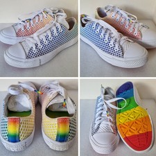 Rare Converse Rainbow Ox Pride Ladies UK Size 5 Chuck Taylor Low Tops 158405C