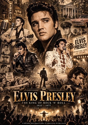 Elvis presley tribute poster - elvis,