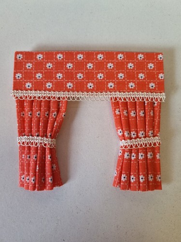 Dolls house miniature curtains - house,