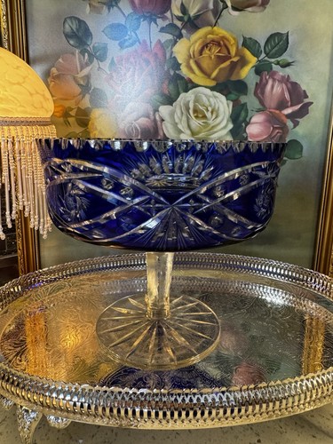 Vintage bohemian czech - czech, cobalt