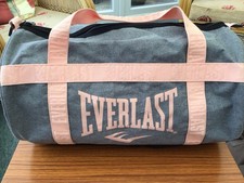 Everlast Gym Kit Training Bag.  Grey With Pink Straps. Girls, Womens.  