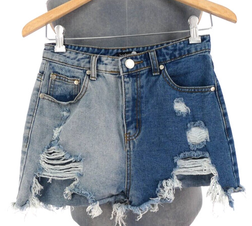 Extreme ripped denim - denim, shorts