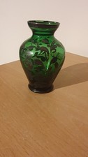 Bohemian Small Green Vase With