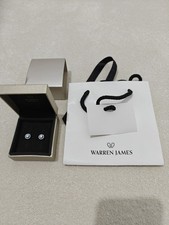 Silver Halo Stud Earrings, GENUINE Warren James, BRAND NEW, WITH GIFT PACKAGING