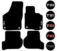 Fits VW Golf Mk5 2007-2008 Black Tailored Car Mats TSI Badge/Motif/Embroidery