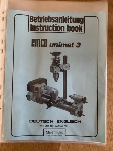 Genuine emco unimat - emco,