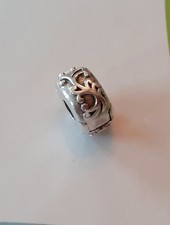 Chamilia Clip lock floral scrolls 925 sterling silver