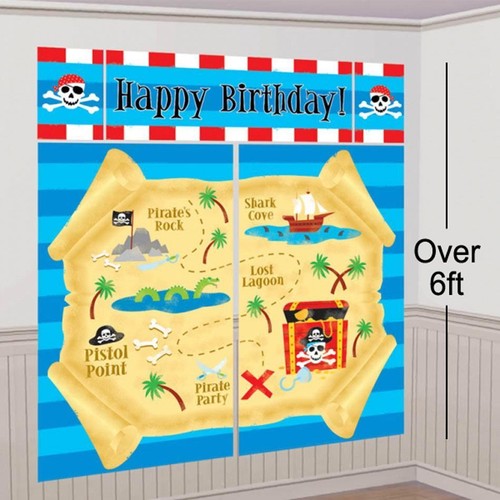 Pirate party scene - pirate, wall