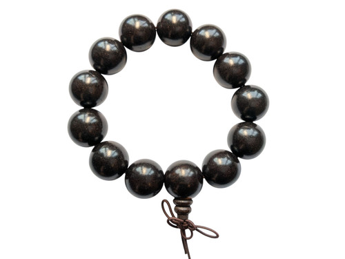 Ebony wood elastic mala - wood,