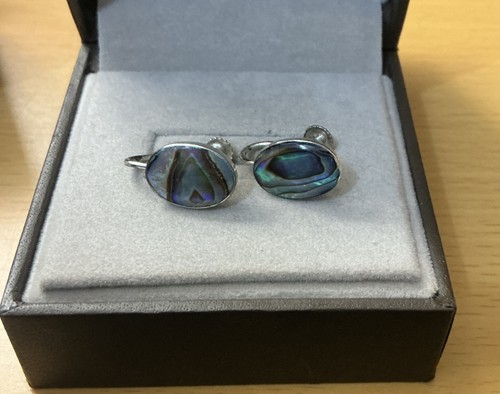 Vintage 925 silver abalone - vintage,