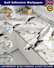 Self Adhesive Kitchen Worktop Covering Vinyl Wrap Cupboard Door Marble Stickers
