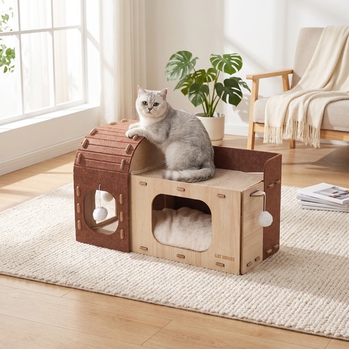 Large cat cave bed for - bed, pet