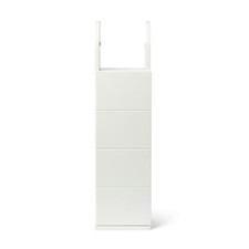 Bathroom Storage Cupboard White Slim Tidy Unit Shelves No Toilet Roll Holder