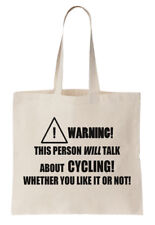Cycling Tote Bag Shopper Sport Tour Cycle Cyclist Exercise Bike Birthday Gift