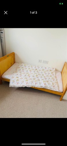 Toddler bed with mattress - mattress, used