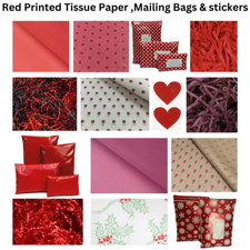 Red Tissue Paper Mailing Bags