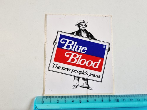 Blue blood jeans sticker - blue,