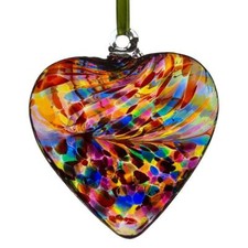 Sienna glass heart hanging - sienna,