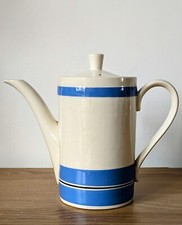 Vintage Sadler Coffee Pot Blue Stripe excellent condition