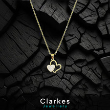 Ladies 9ct gold zircon iced - ladies,