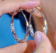 Hoop Earrings Sparkling Women