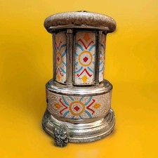 Reuge Music box carousel lipstick Swiss movement 50s/60s, Not Working & No Music