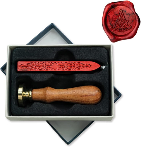 Masonic wax seal with box - masonic,