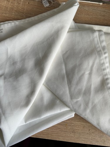 Vintage cotton white napkins - white,