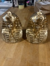 2 Gold Painted Plaster