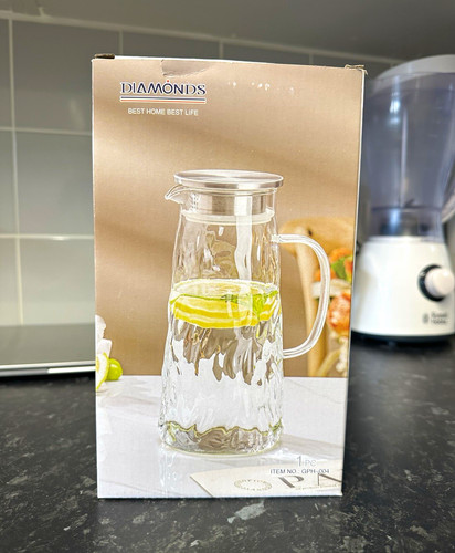 Diamonds 1400ml clear glass - clear,