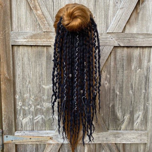 Black dreadlock ponytail - dreadlock,